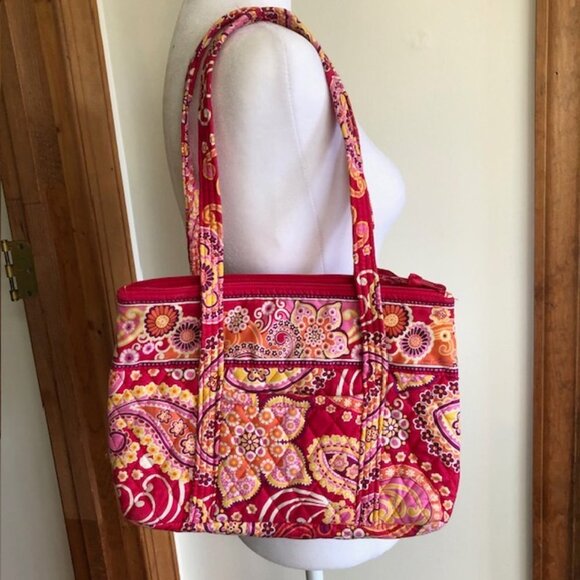 VERA BRADLEY RASPBERRY FIZZ 2008 Purse/Cosmetic Bag Set - Picture 1 of 16